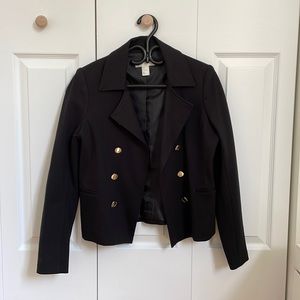 H&M cropped black blazer